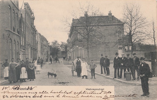 Ansichtkaart - Gorinchem westwagenstraat (Uitg. A.G.V. D. nr. 404 J.H. Kn. G - Poststempel 1903)