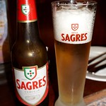 Sagres Portuguese beer at Dragon in Macau in Macau, Macau SAR 