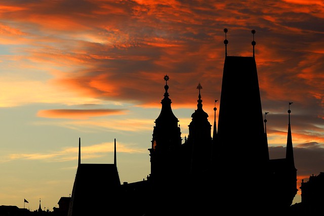 the towers of Prague