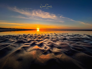 Golden sunset ... North Sea island of Juist