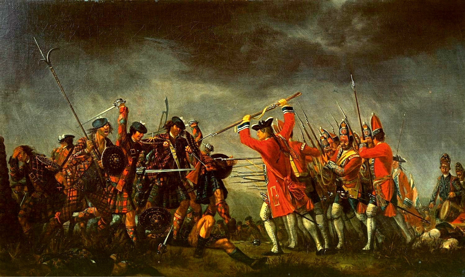The Battle of Culloden, oil on canvas, David Morier, 1746.