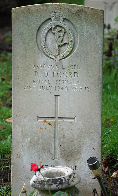 R.D. Foord, Royal Corps of Signals, 1940, War Grave, Kidderminster
