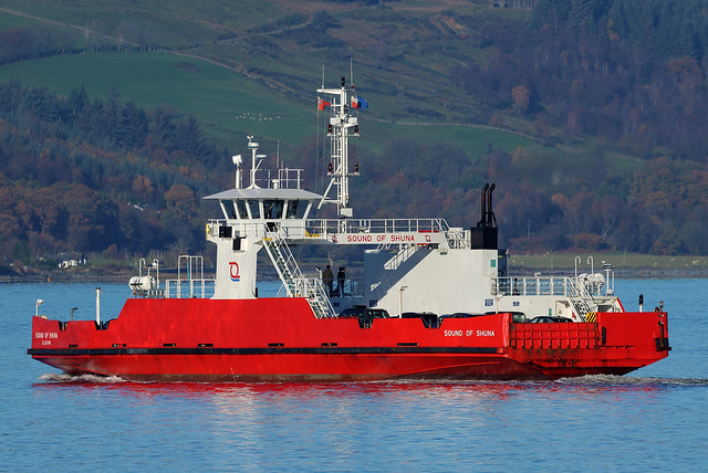 SOUND OF SHUNA Western Ferries RO-RO Ferry in the Firth of Clyde on 11 November 2023