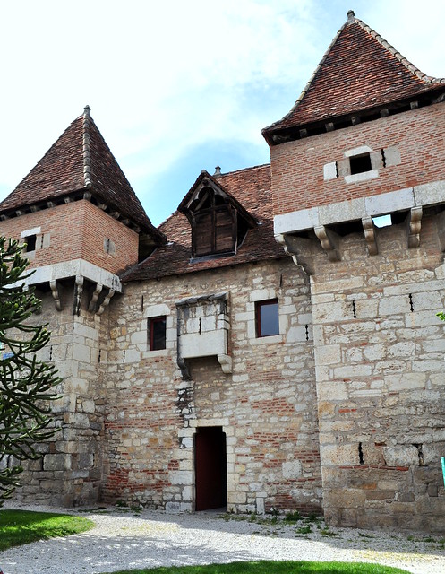 La barbacane, XIVe-XVe siècles, quartier de La Barre, Cahors, Lot, Occitanie, France.