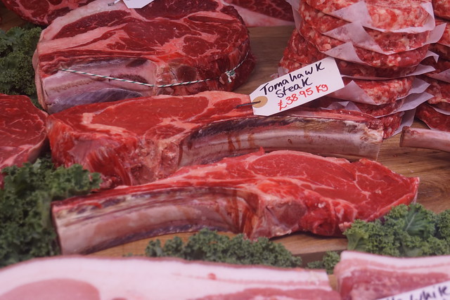 Tomahawk Steak £38.95p per kilo, Northfield Farm, Borough Market, Borough High Street, London Borough of Southwark, London, SE1 9AH