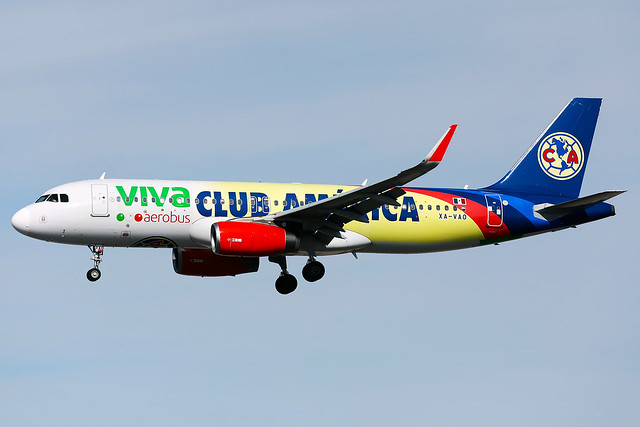 Viva Aerobus | Airbus A320-200 | XA-VAO | Club América livery | Las Vegas Harry Reid