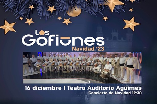 Cartel promocional del Concierto de Navidad de Los Gofiones en Agüimes