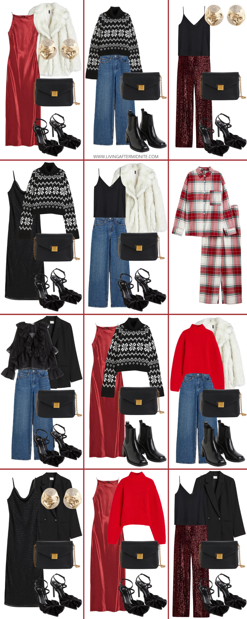 Holiday Capsule Wardrobe Outfit Ideas | Christmas Party Outfits