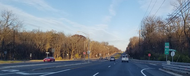 U.S. Route 202 northbound at mile 19, Holland Brook Road, Branchburg Township