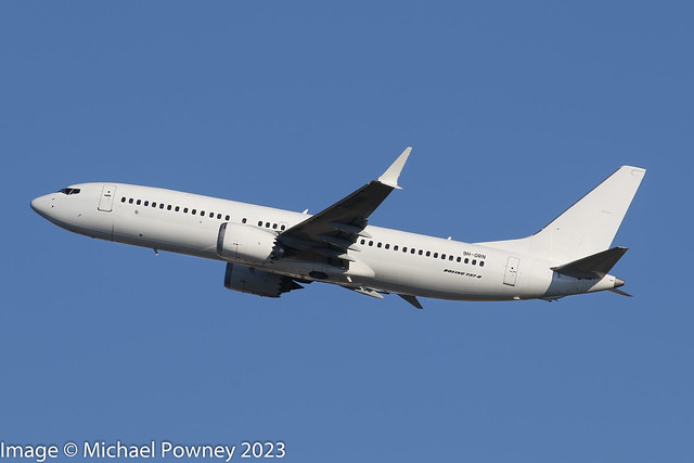 9H-ORN - 2018 build Boeing B737 MAX-8, climbing on departure from Runway 24R at Palma