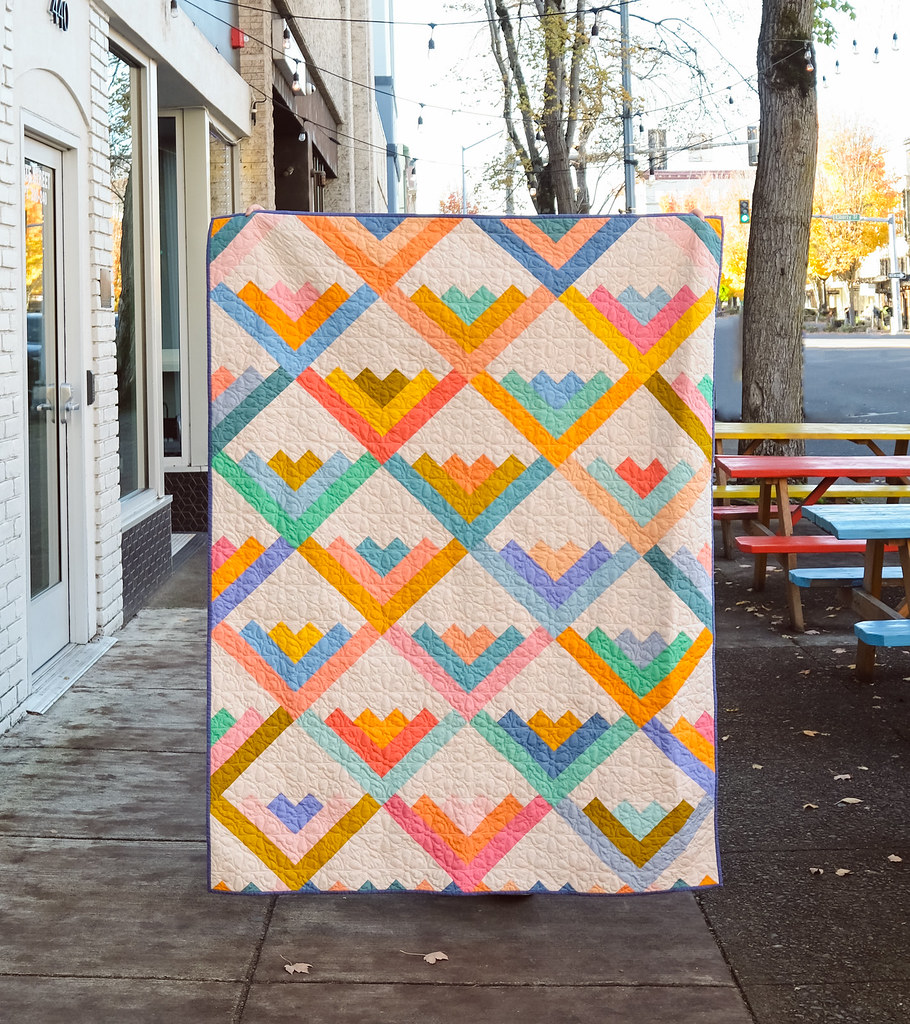 The Bonnie Quilt in Pure Solids - Kitchen Table Quilting