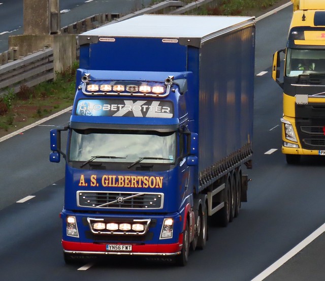 A.S Gilbertson, Volvo FH (YN56FWT) On The A1M Southbound, Fairburn Flyover, North Yorkshire 21/11/23