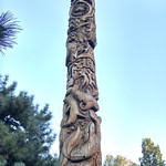 the largest totem pole at Norway Park in Toronto in Toronto, Canada 