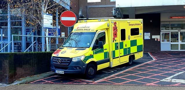 London Ambulance Service. Mercedes Sprinter. LX20 AXW