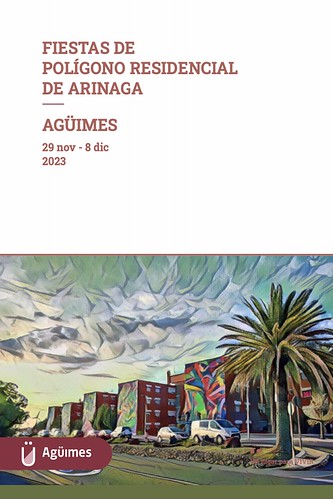Cartel promocional de las fiestas en el Polígono Residencial de Arinaga