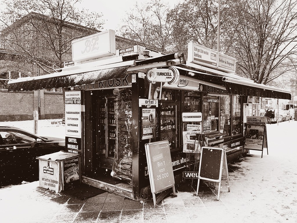 City Kiosk in first snow…