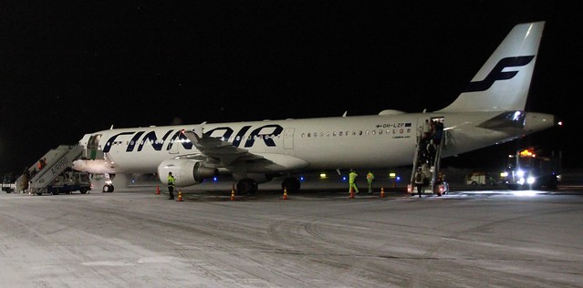 Finnair Aeroplane, Kittilä International Airport - Kittilän Lentoasema, Levintie 259, Kittilä, Lapland, Finland.