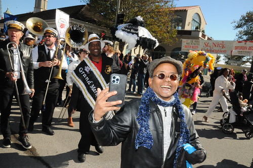 John Boutte at WWOZ's moving day second line parade on November 28, 2023. Photo by Black Mold.