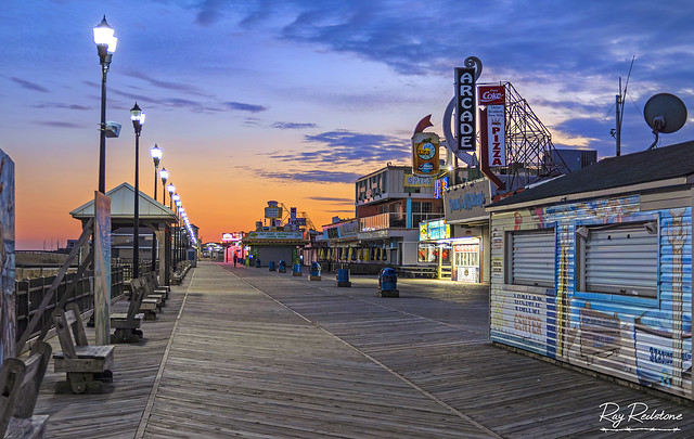 Seaside Heights NJ Boardwalk Sunset November 2023