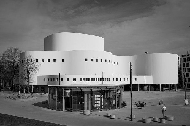 The new theatre (Schauspielhaus) in Düsseldorf, Germany