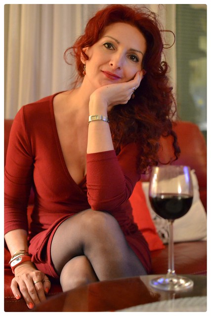 Red woman red wine (reposted)