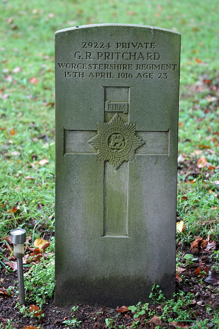 G.R. Pritchard, Worcestershire Regiment, 1916, War Grave, Kidderminster
