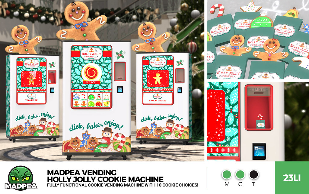 MadPea – MadPea Vending – Holly Jolly Cookie Machine