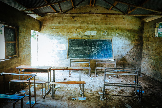 Destroyed School in Gambella Ethiopia