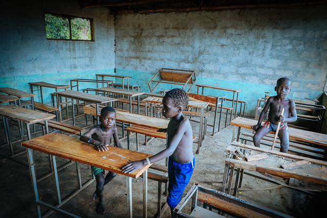 Destroyed School in Gambella Ethiopia