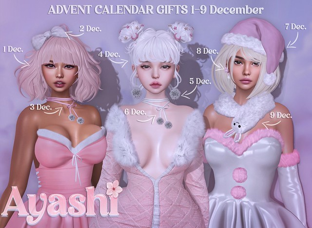 🎁Unwrap the Magic: Days 1-9 of Ayashi Store's Advent Calendar will reveal festive surprises from December 1st to 9th!🎁