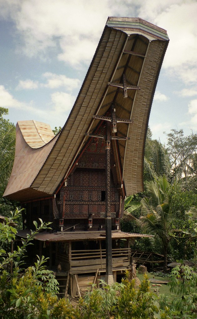 Toroja style houses and rice granaries; Londa, Tana Toraja, Sulawesi, Indonesia