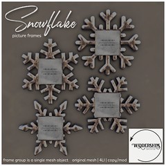 Widdershins - Snowflake Picture Frames - GIFT