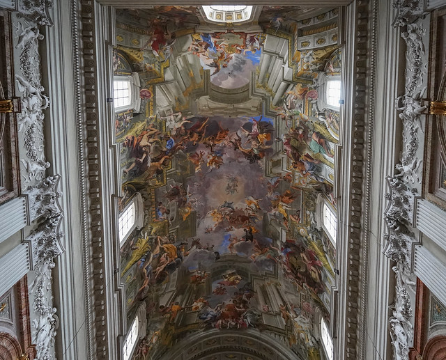 Ceiling of Jesuit Church of Sant'Ignazio by Andrea Pozzo, Rome (Italy)