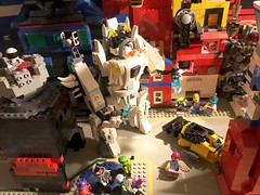 LEGO Classic Space (City): Fake Child-actress dies in speeder crash after speeding with her new ride that she bought for money she made when she first stared in a movie! ( AFOL sci-fi with Robo-Angel robotic angelic droid )