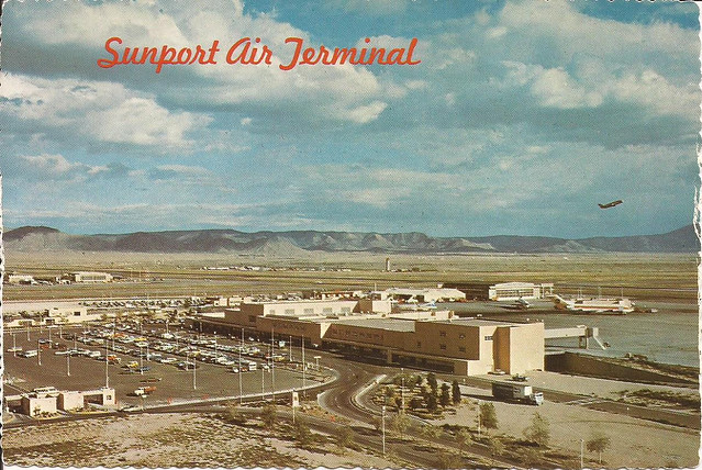 Albuquerque International Airport (ABQ) postcard - circa mid-1970's