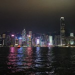 gorgeous Hong Kong Island skyline from the Kowloon side in Hong Kong, Hong Kong SAR 