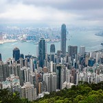 view of Hong Kong from Lugard Road in Hong Kong, Hong Kong SAR 