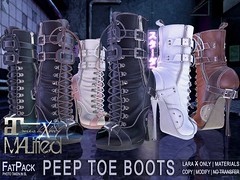 MALified - Peep Toe Boots - LaraX - FATPACK
