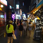 streets in Hongdae in Seoul, South Korea 