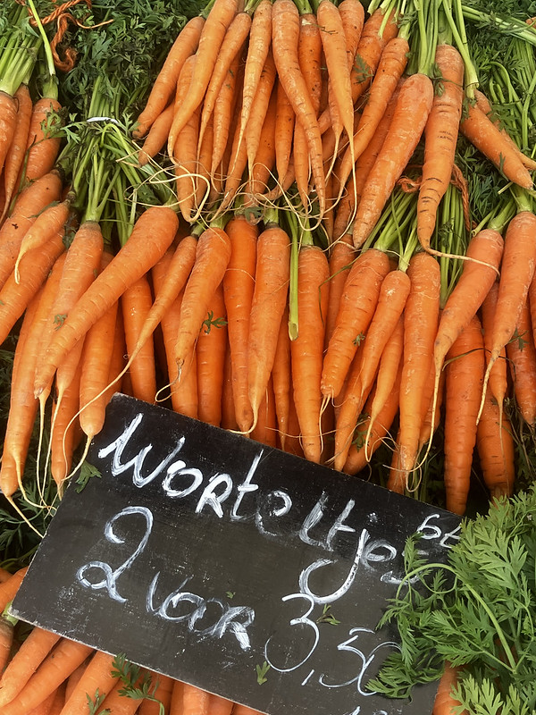 Zanahorias en el mercado de Hasselt