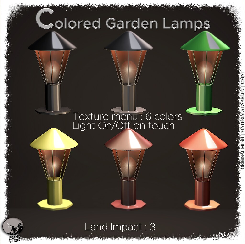 Colored Garden Lamps