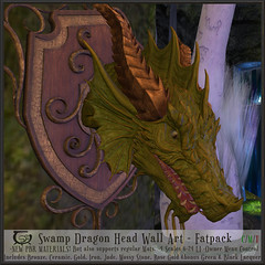 Swamp Dragon Head Wall Art Fatpack