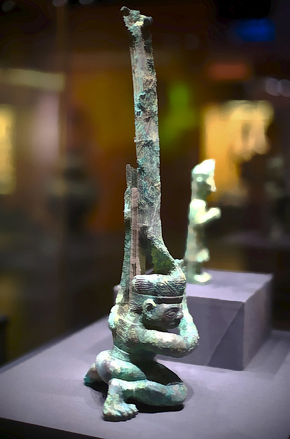 A Kneeling Bronze Figurine (3000+ yr old)