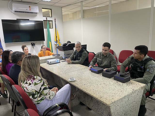 Apresentação das bodycams pela PM, em Paulista