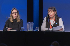 Mathilde Rajotte, conseillère syndicale FIQ et Isabelle Trépanier, secrétaire générale FIQ