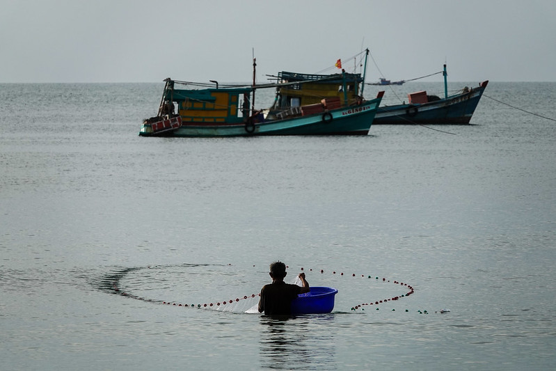 Fishing with a net