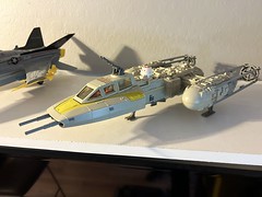 Restored 1983 Star Wars vintage Kenner Y wing Fighter w 3D printed struts, guns and bomb. Looks utterly fantastic