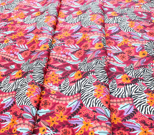 Cloud9 Fabrics / Zebras 227371 Frolocking Zebras Red