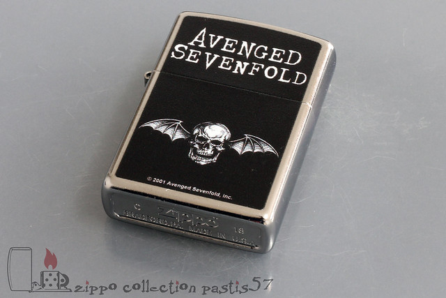 Zippo Avenged Sevenfold 2018-03 C-18 Avenged Sevenfold Logo Bat Skull 2001 Ref 29705 Live Nation Merchandise Reg 207 Street Chrome