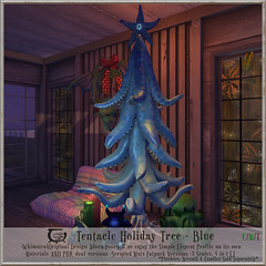 Tentacle Holiday Tree Blue